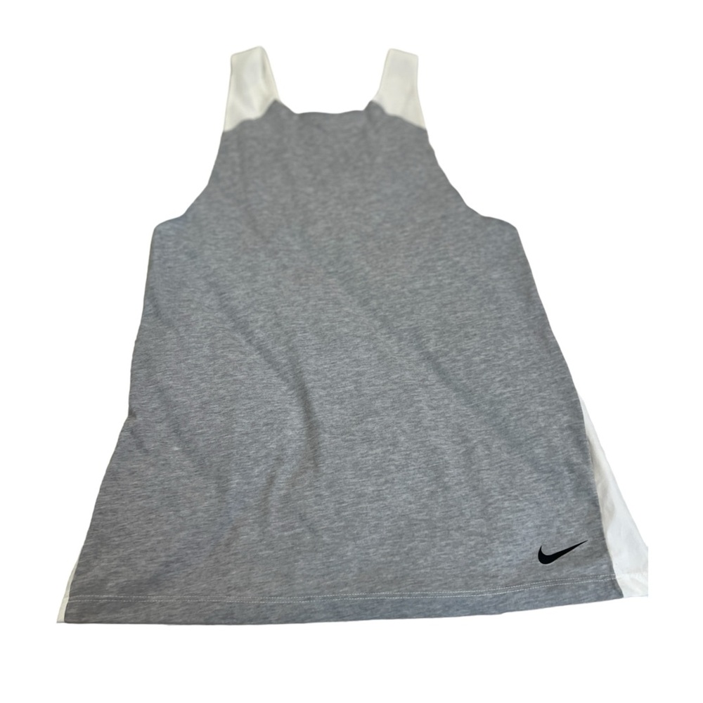 NIKE | dri fit gray and white activewear tank womens XS